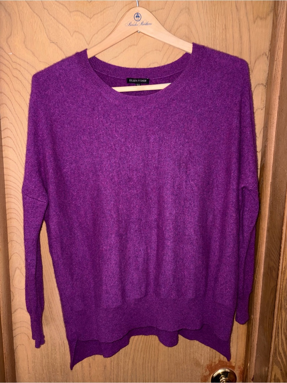 Eileen Fisher Purple Cashmere Crewneck Sweater